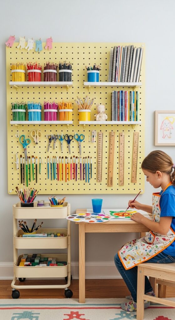  Pegboards for Vertical Art Supply Storage