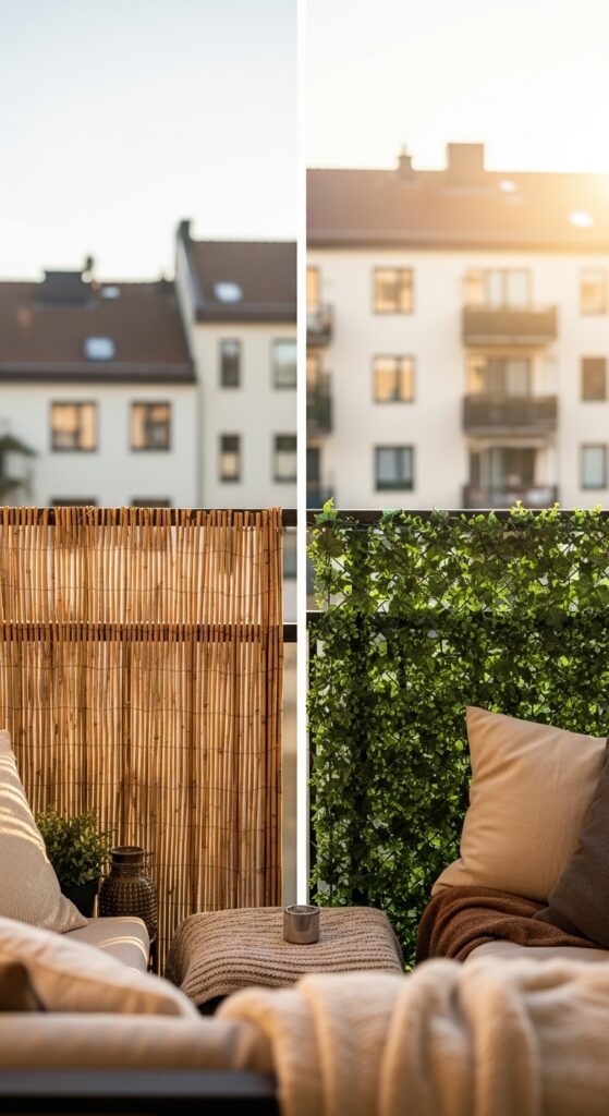 Privacy – Bamboo Screens and Fake Ivy