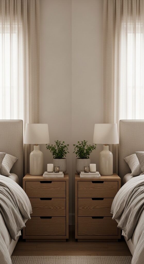  Use Matching Nightstands with Storage