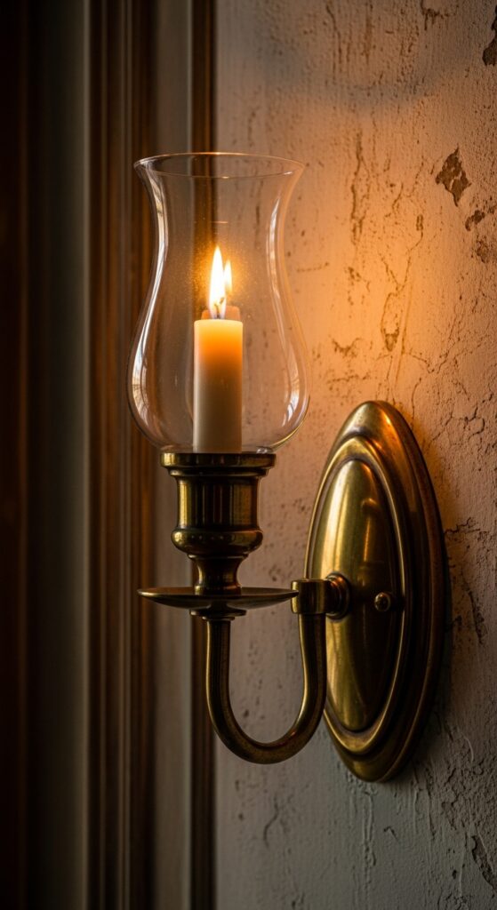 Antique Brass with Hurricane Shades