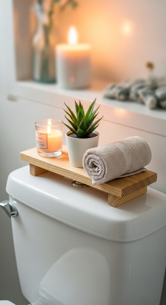 The Toilet Lid Shelf