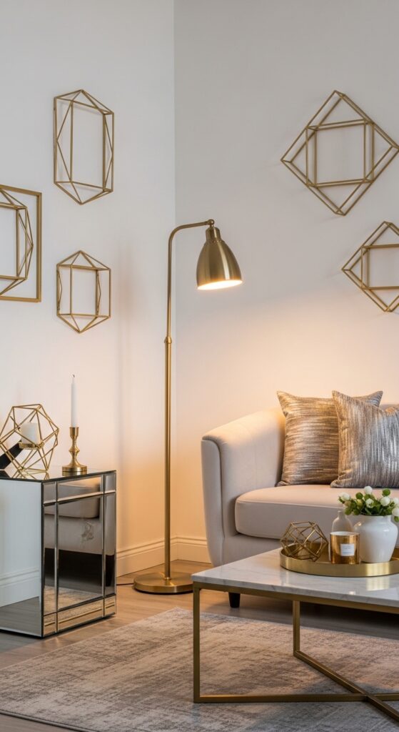 14. Incorporate Metallic Accents (But Not Too Many)