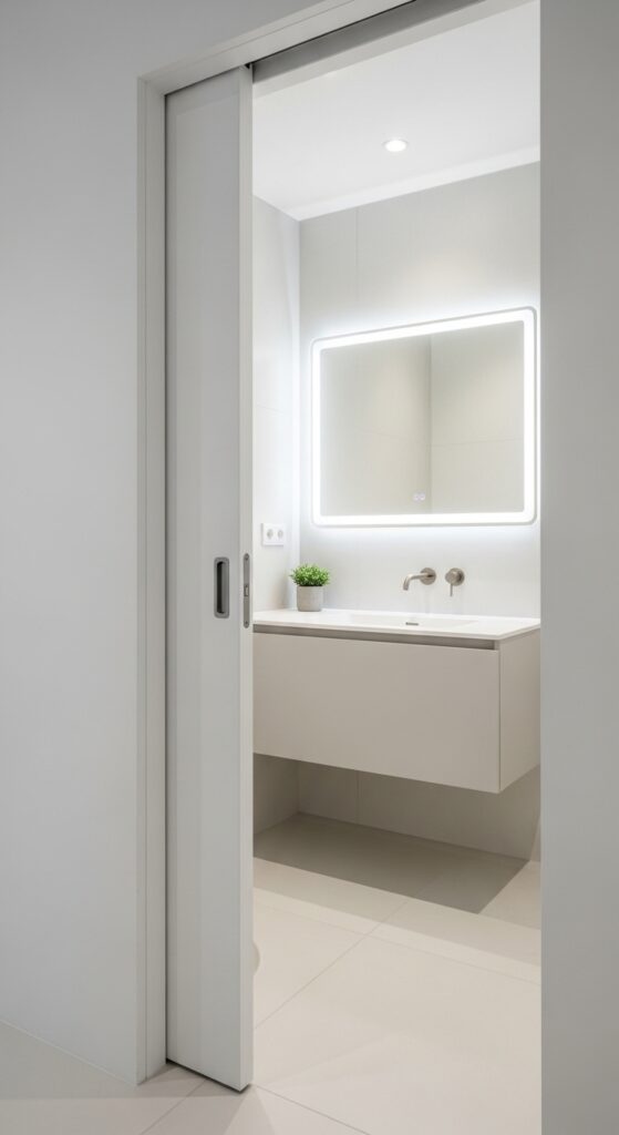 15. Pocket Doors to Save Swing Space