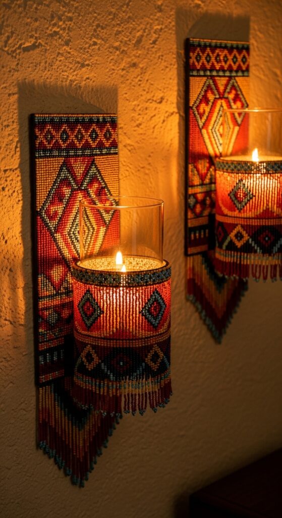  Beaded Tribal Sconces