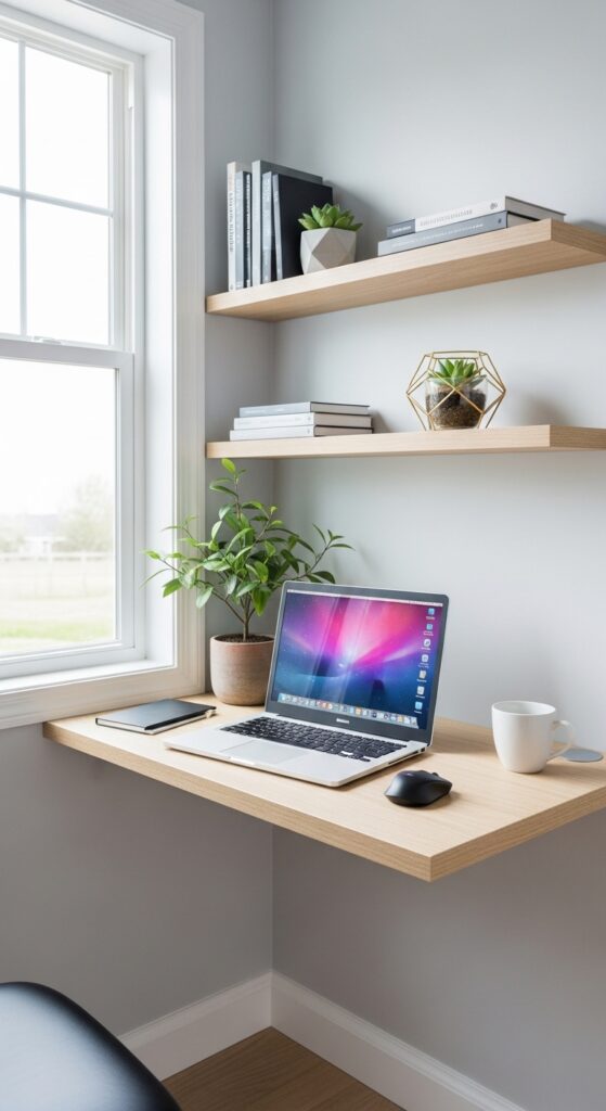  Install a Floating Corner Desk for Small Spaces