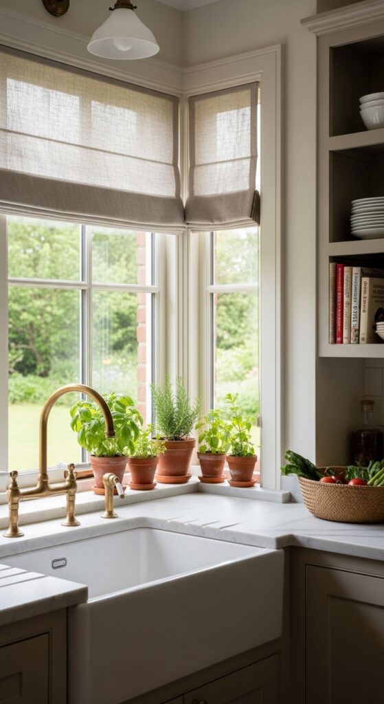 Corner Sink with a Window