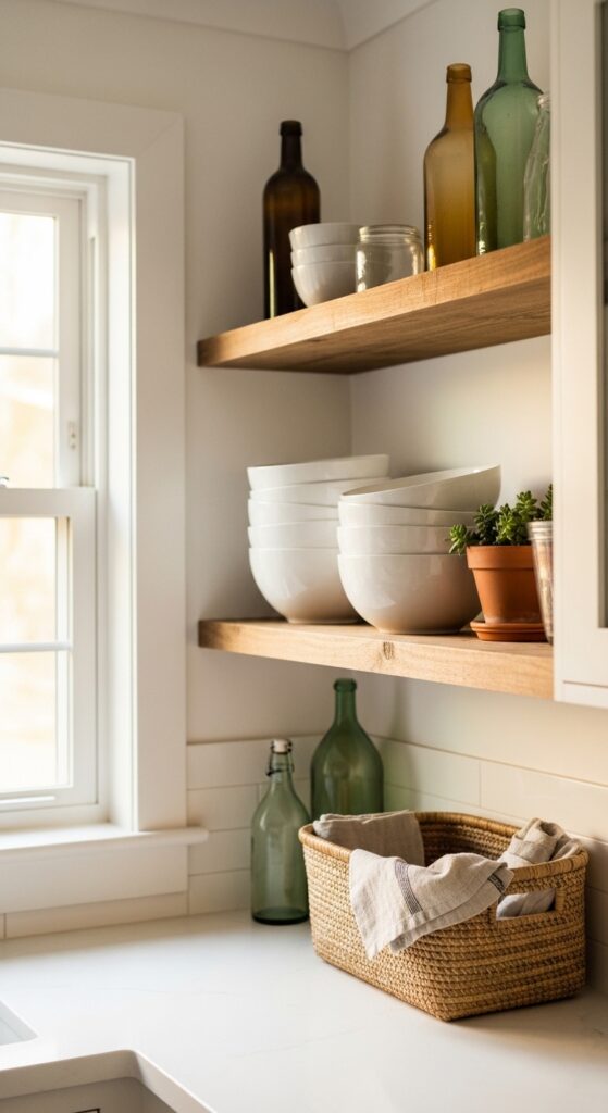 Open Corner Shelves (Not Cabinets)