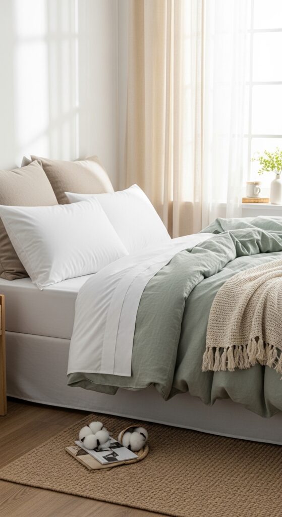 Invest in 100% Cotton or Linen Bedding