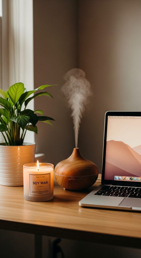 Use a Scented Candle or Essential Oil Diffuser