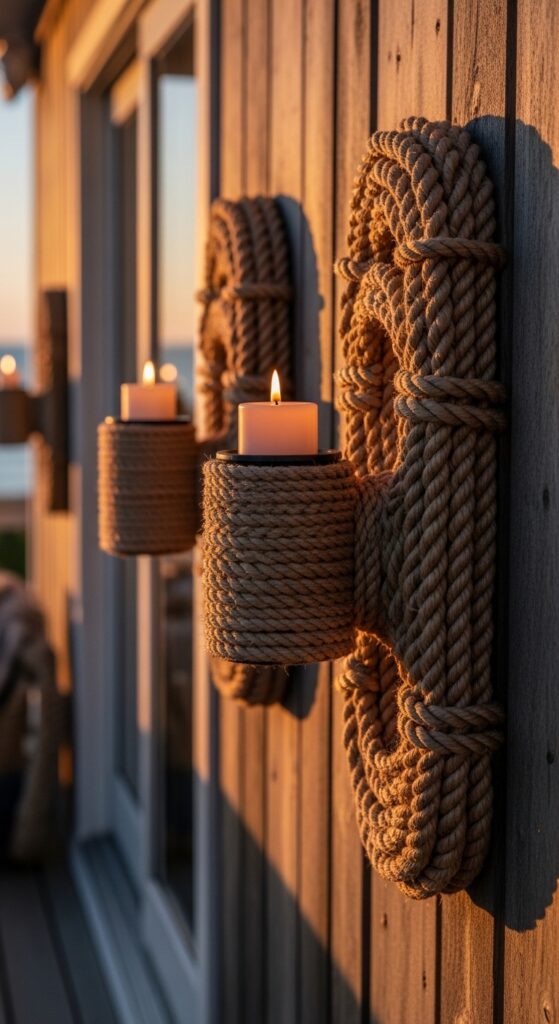 Rope-Wrapped PVC Holders