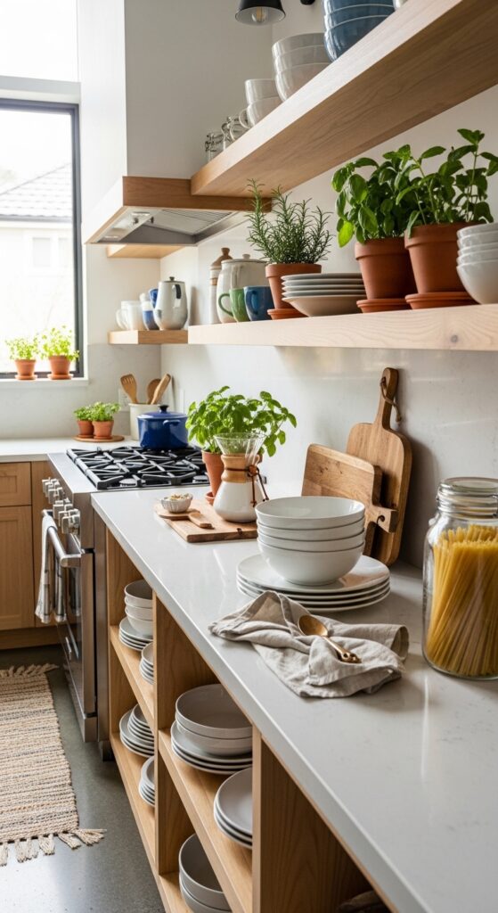 Open Shelving with Personality