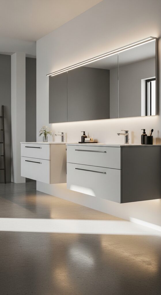 1. Floating Vanities: The Illusion of More Space
