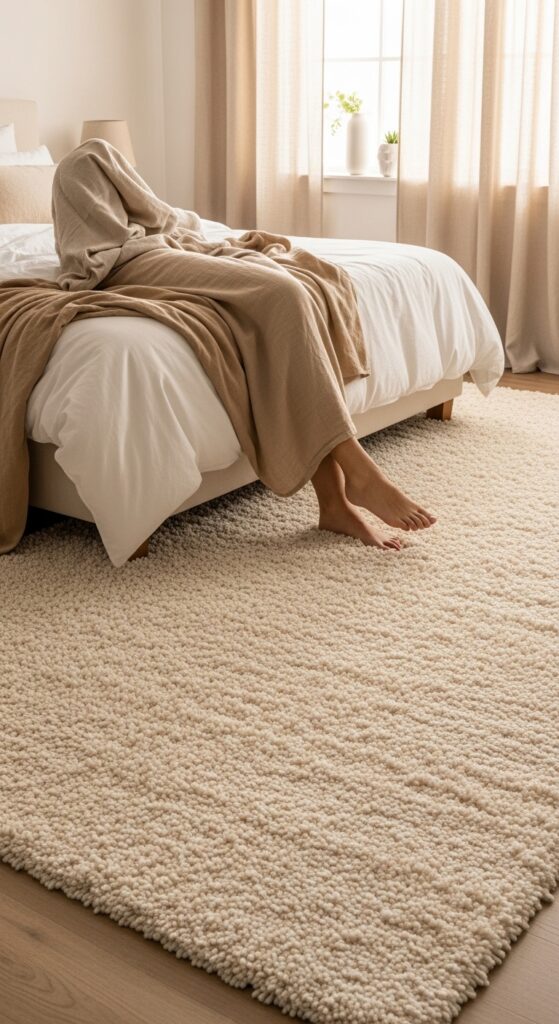  Add a High-Pile or Shag Area Rug