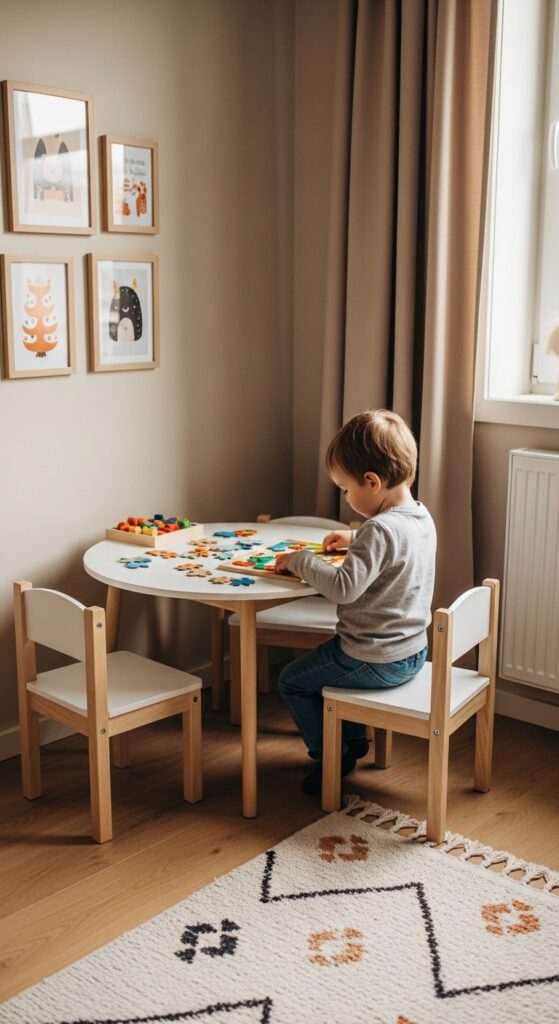 Toddler-Sized Table and Chairs