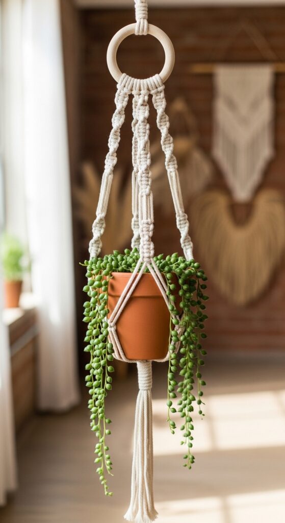 The Macrame Wood Ring