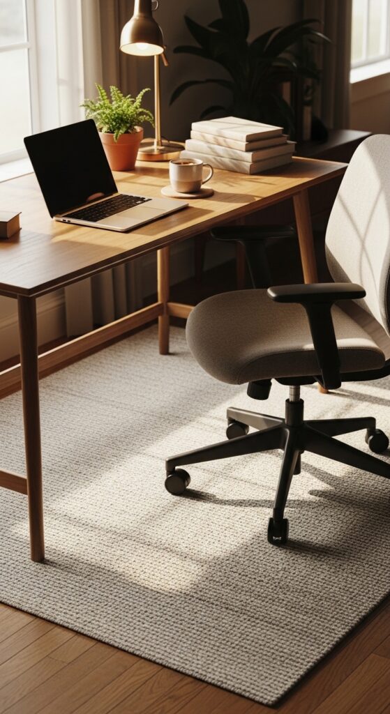 Add a Small Area Rug for Warmth
