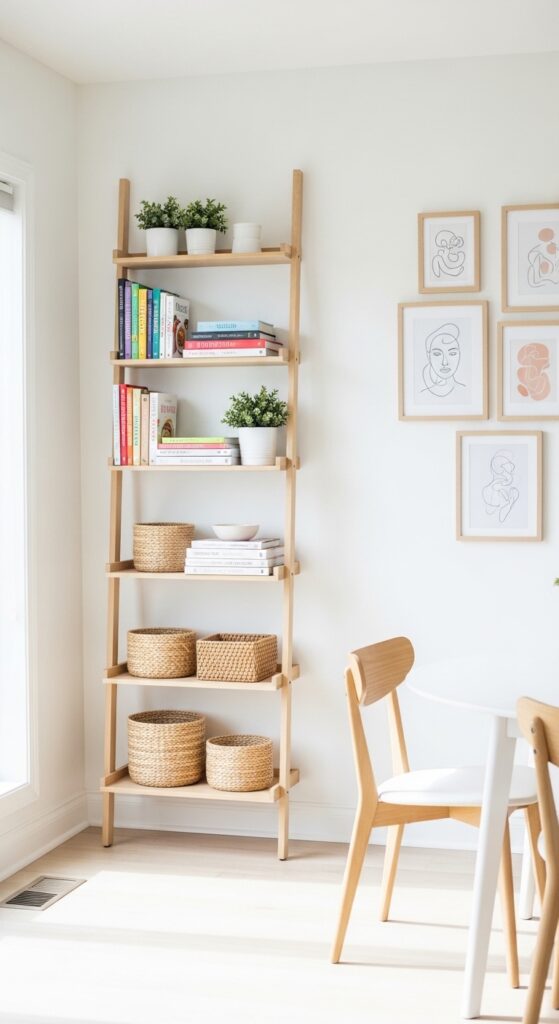 Add a Leaning Ladder Shelf