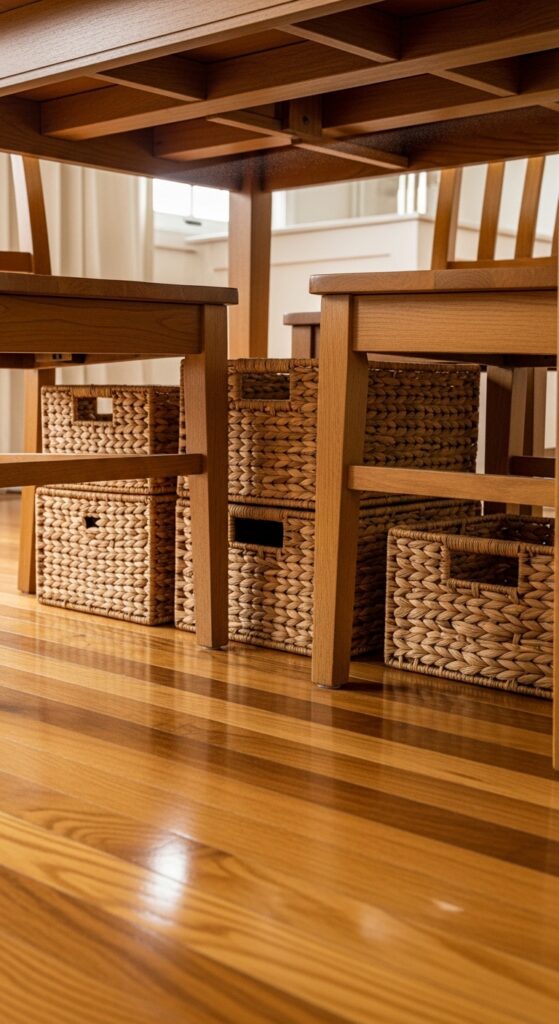 Use Under-Table Storage Baskets