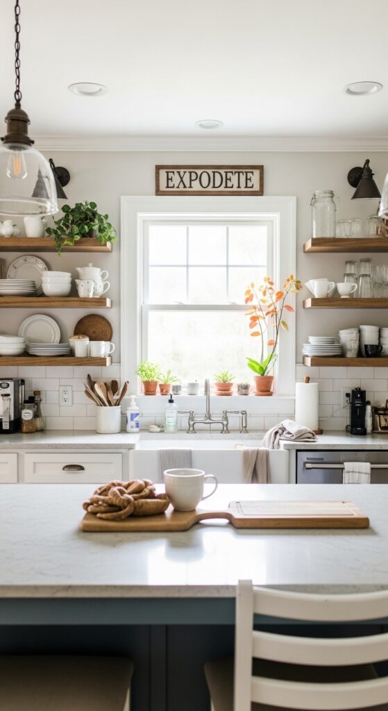 Style with Open Shelves and Personal Items