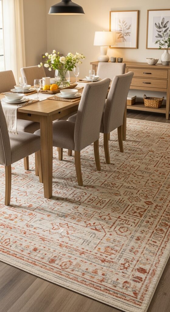 Lay a Washable Area Rug