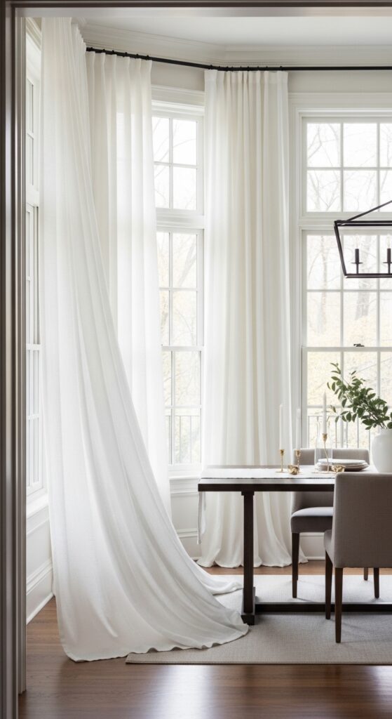  Use Floor-Length Curtains