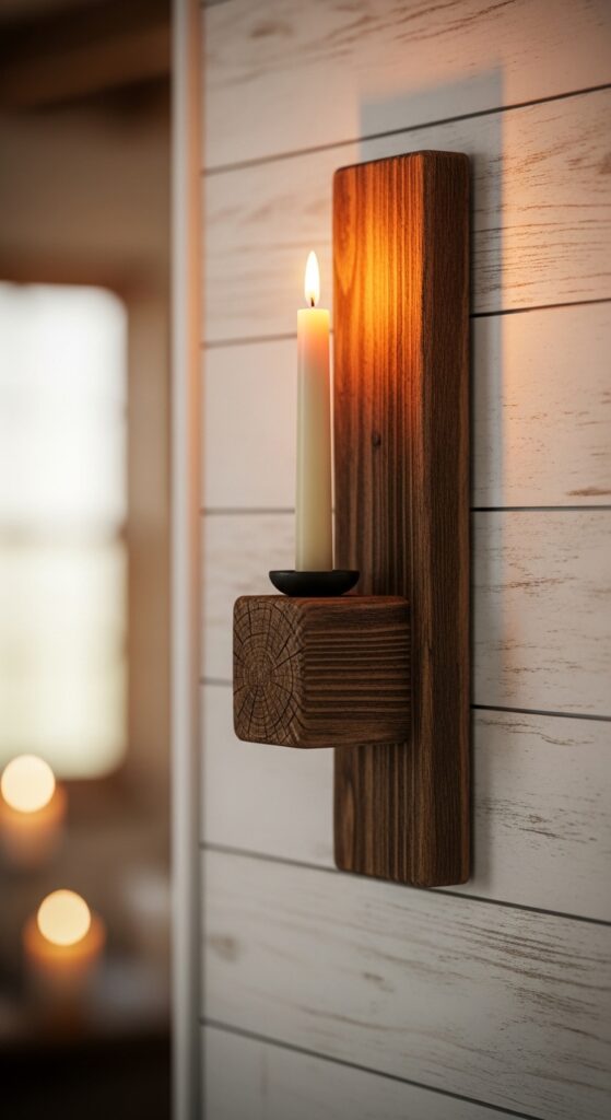 The Classic Wooden Beam Sconce