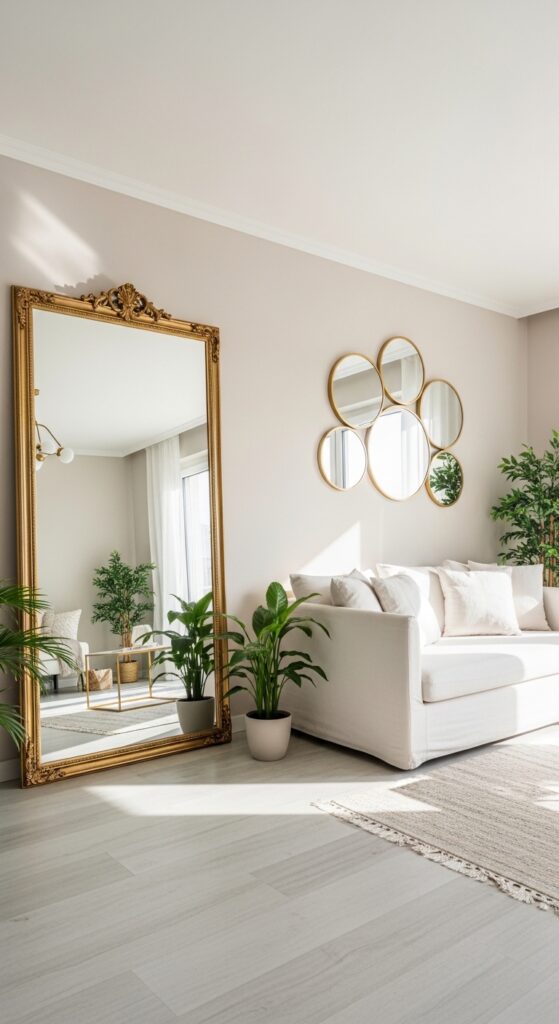 3. Use Mirrors to Double Your Space