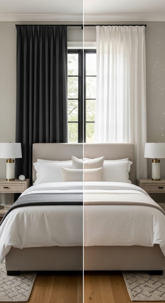  Blackout Curtains vs. Sheer Curtains