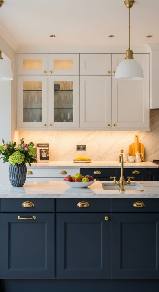Â Two-Tone Cabinets (Lower vs. Upper)