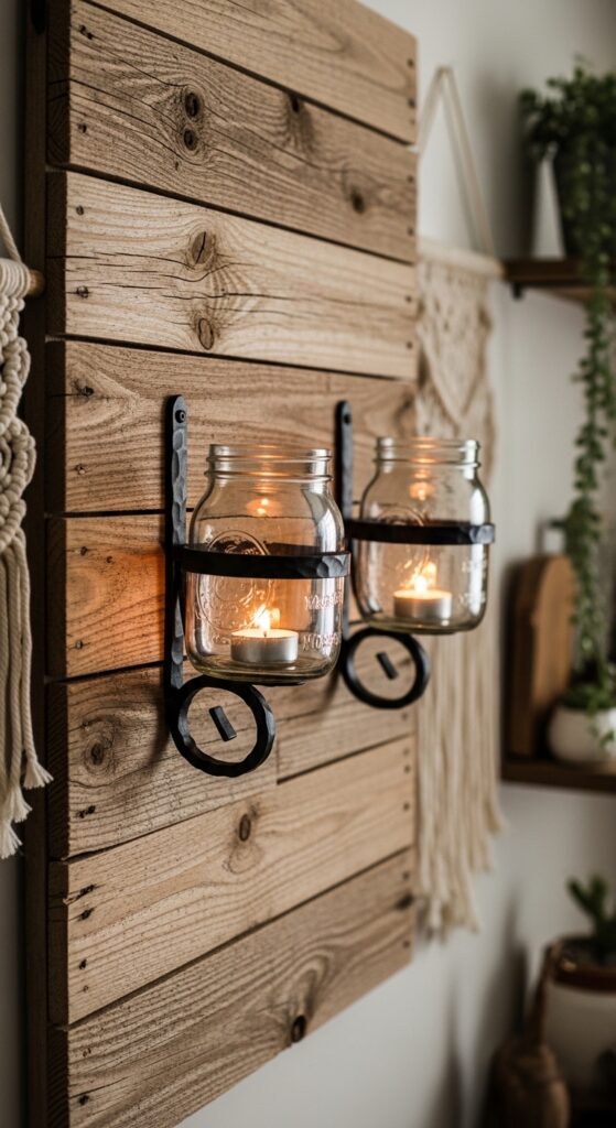  Hanging Mason Jar Sconces