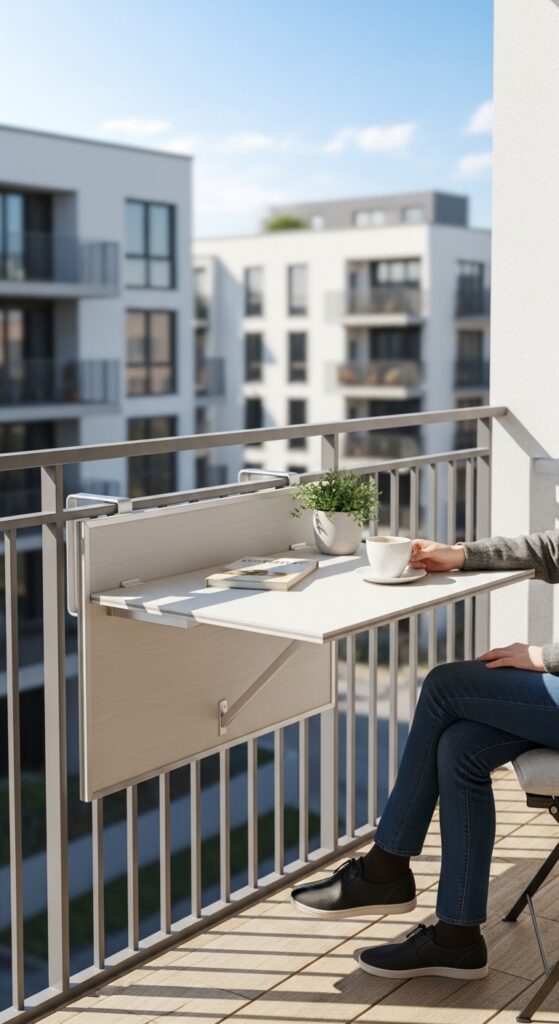 Install a Fold-Down Balcony Table
