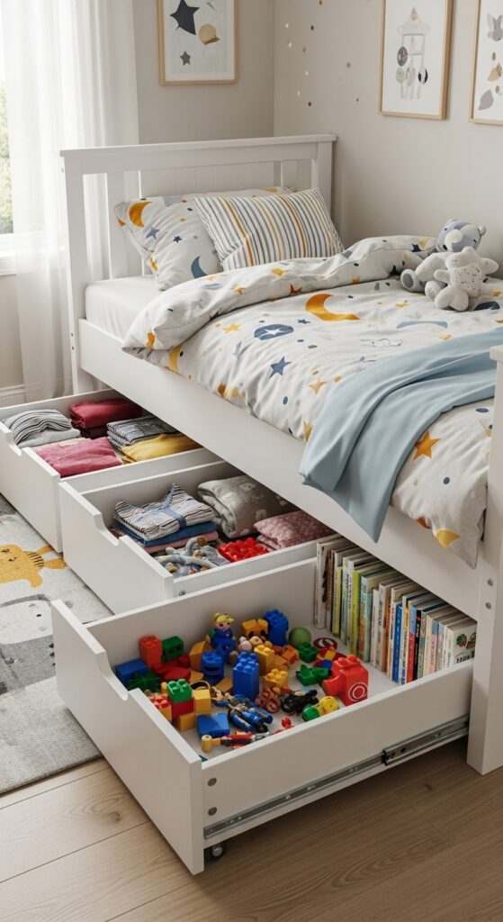 Under-Bed Drawers on Wheels