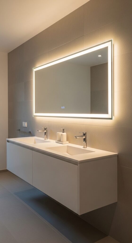 8. Backlit Mirrors for Flawless Lighting