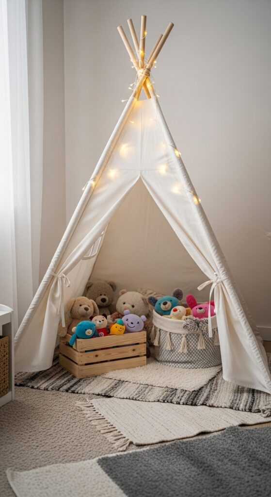 A Tent or Teepee (For "Hidden" Storage)