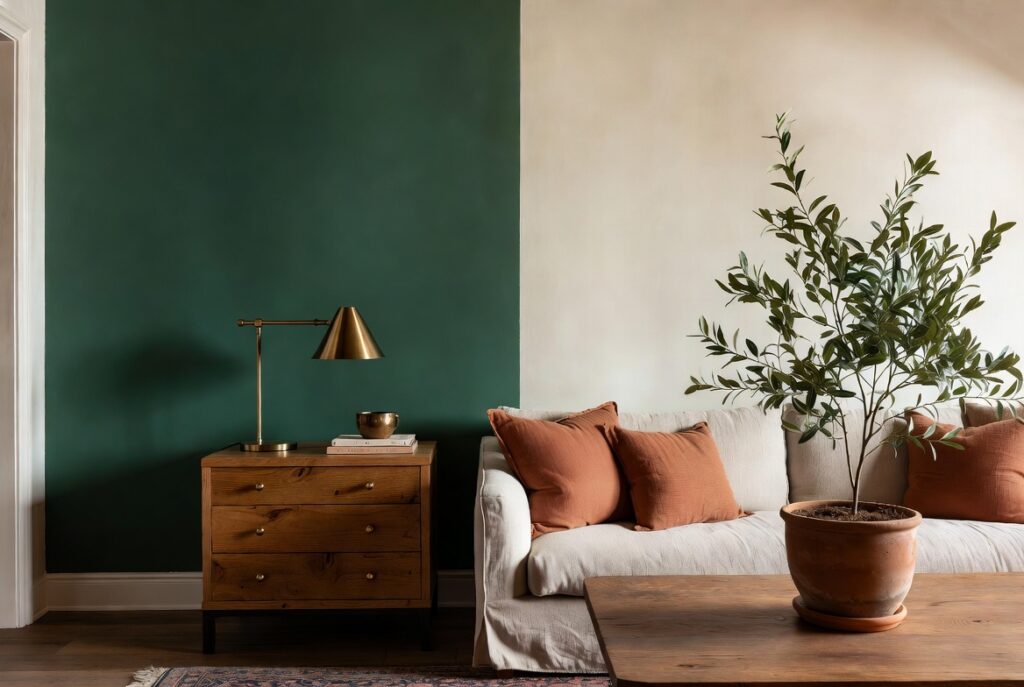 The Bold Accent Wall (Navy or Forest Green)