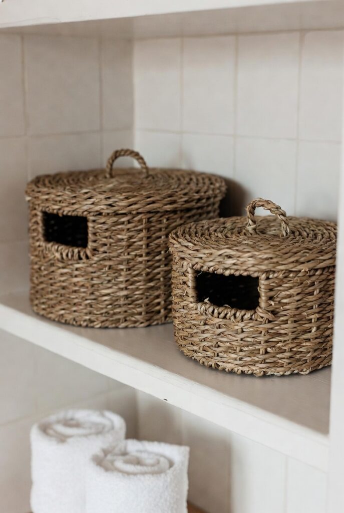 Woven Baskets for Hidden Storage