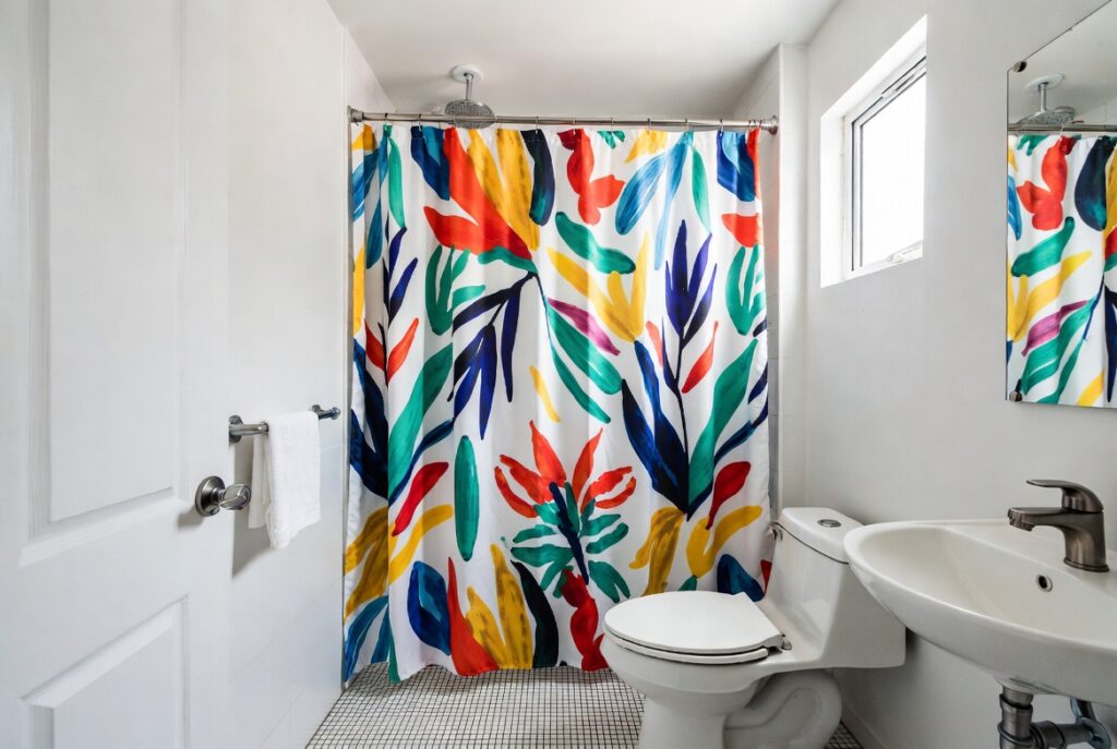 Shower Curtain as Wall Art