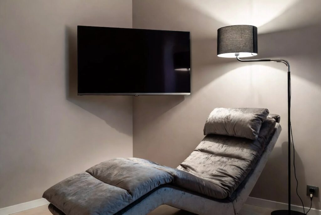 The Corner TV Mount + Chaise