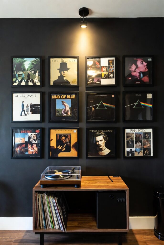  Framed Album Covers or Sheet Music