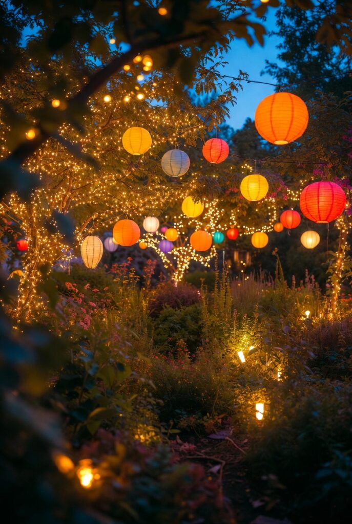 Light Up with Fairy Lights and Paper Lanterns
