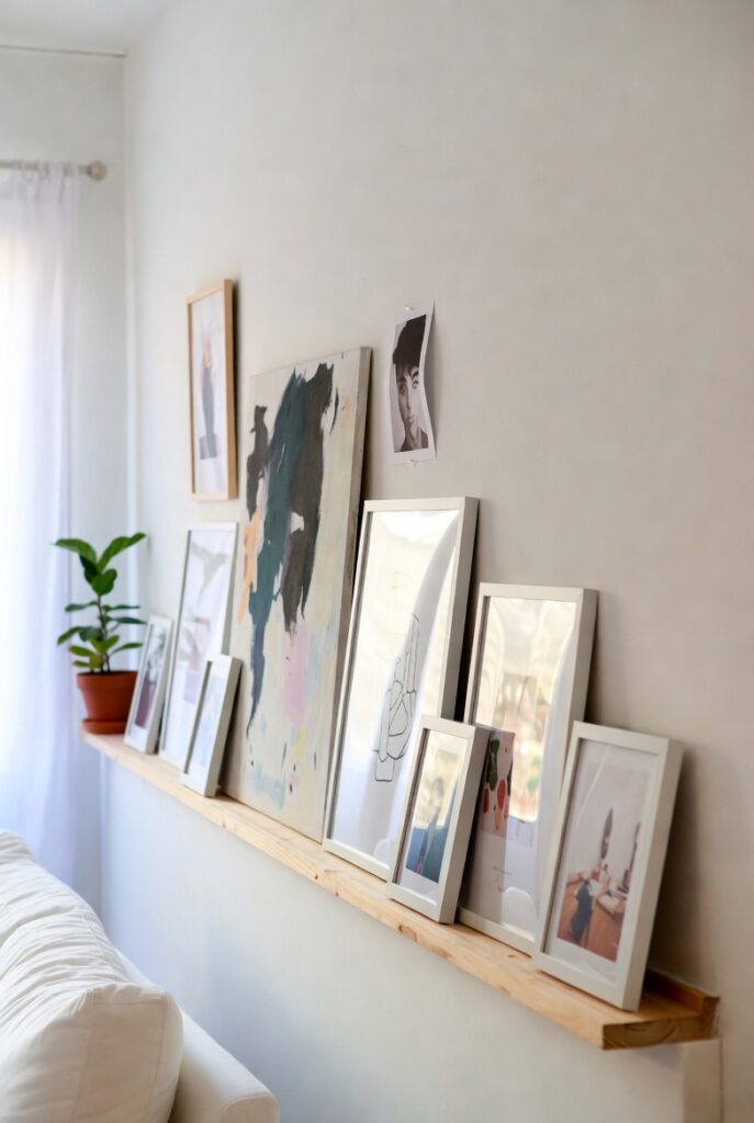 Picture Ledge with Rotating Art