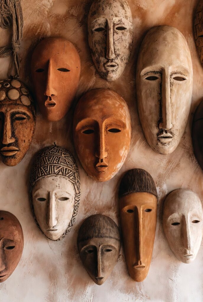  Clay Wall Masks (Boho Tribal Vibe)