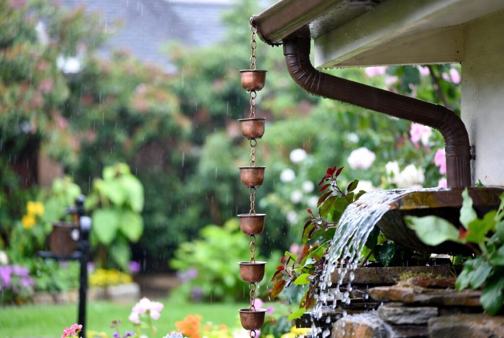  Install a Rain Chain (Instead of a Downspout)