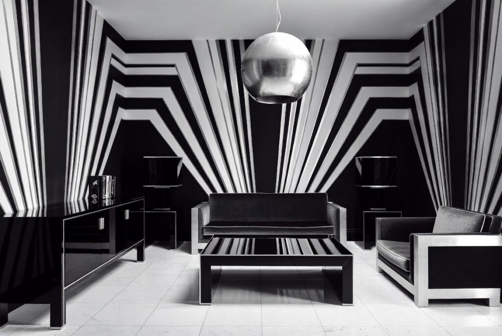 The High-Contrast Black & White Living Room
