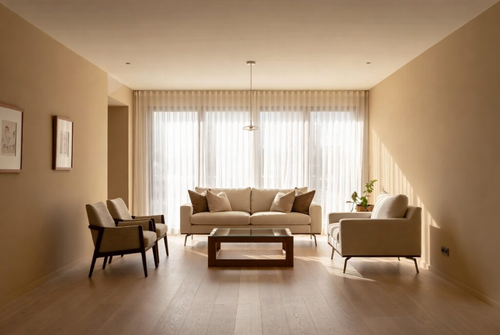 The Floating Furniture Layout (Don’t Push Everything Against the Wall)