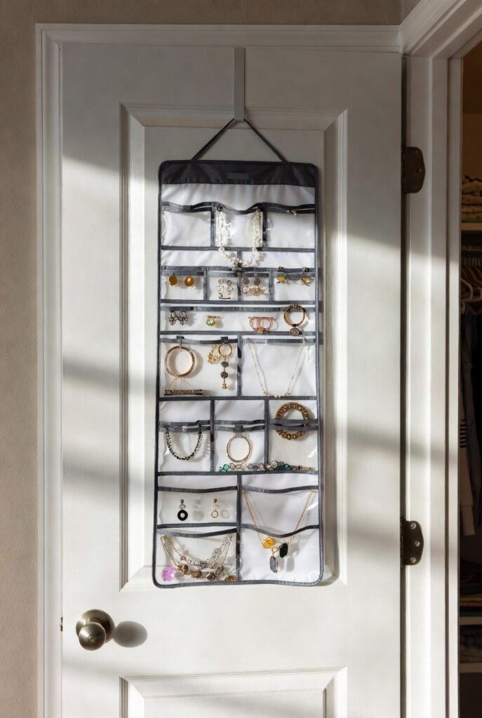 Closet Door Jewelry Organizer
