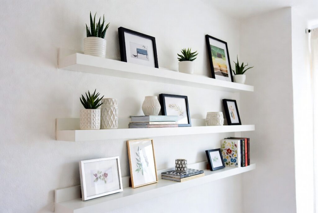 Floating Shelves with Styling