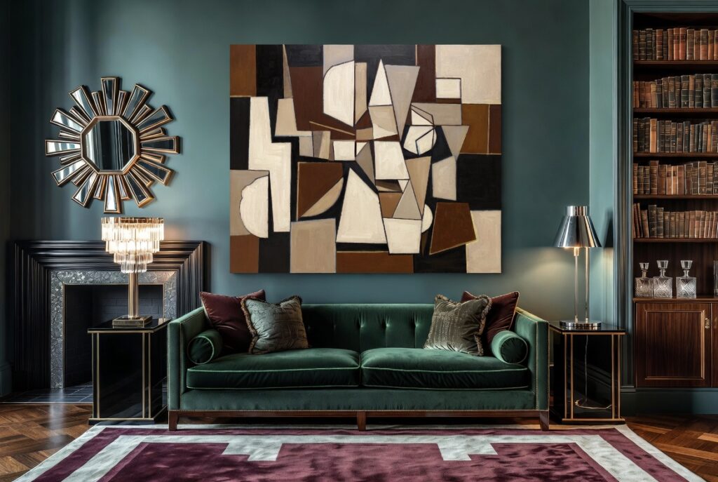 Finish With a Large-Scale Abstract or Cubist Painting