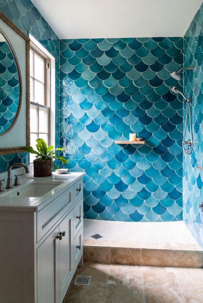 Fish Scale (Mermaid) Tiles: Curves and Personality