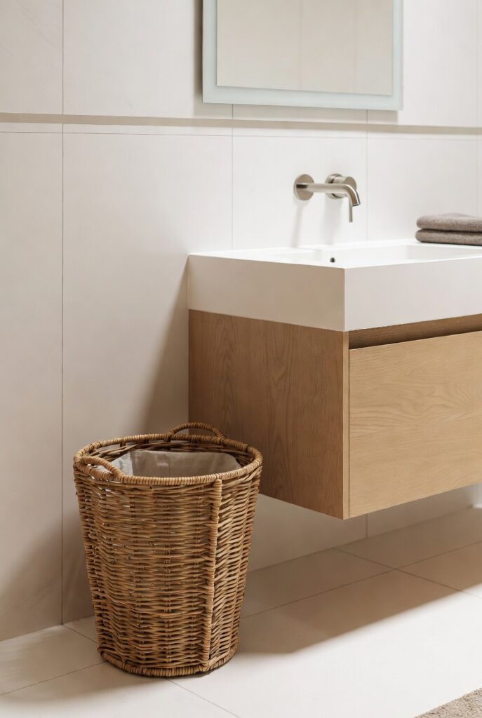 Use a Pretty Wastebasket (Not the Plastic One)